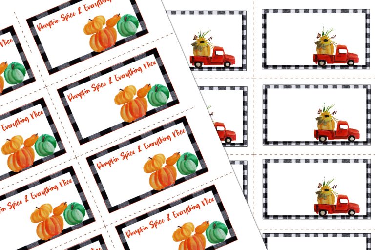 Free Printable Farmhouse Fall Labels for Pantry and Crafts