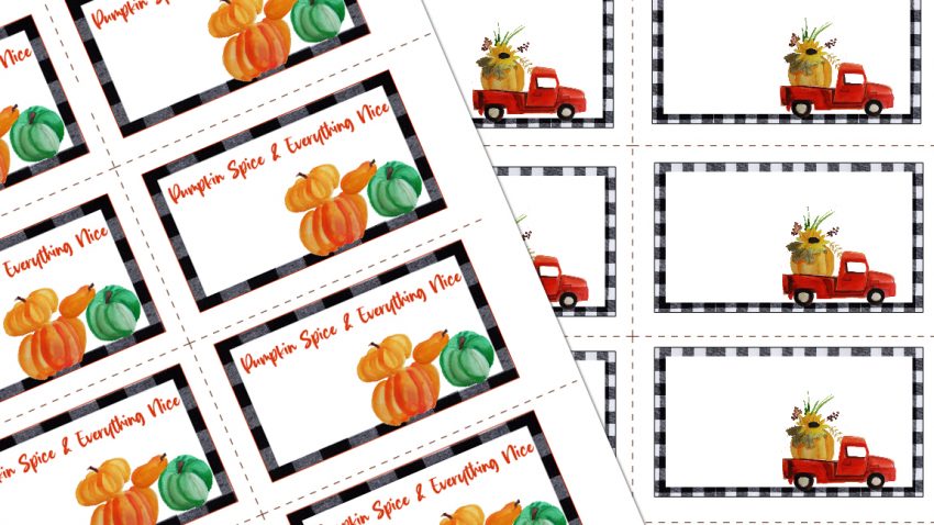 Free Printable Farmhouse Fall Labels for Pantry and Crafts