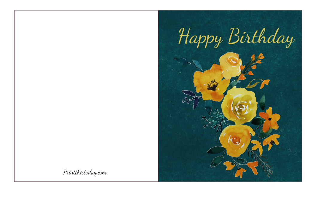 Beautiful Free Printable Birthday Card
