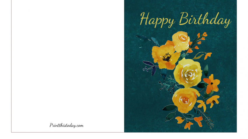 Beautiful Free Printable Birthday Card