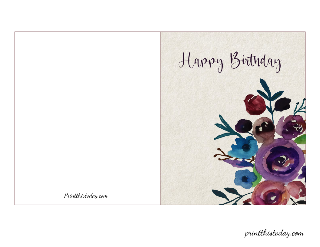Free Printable Flower Fl Birthday