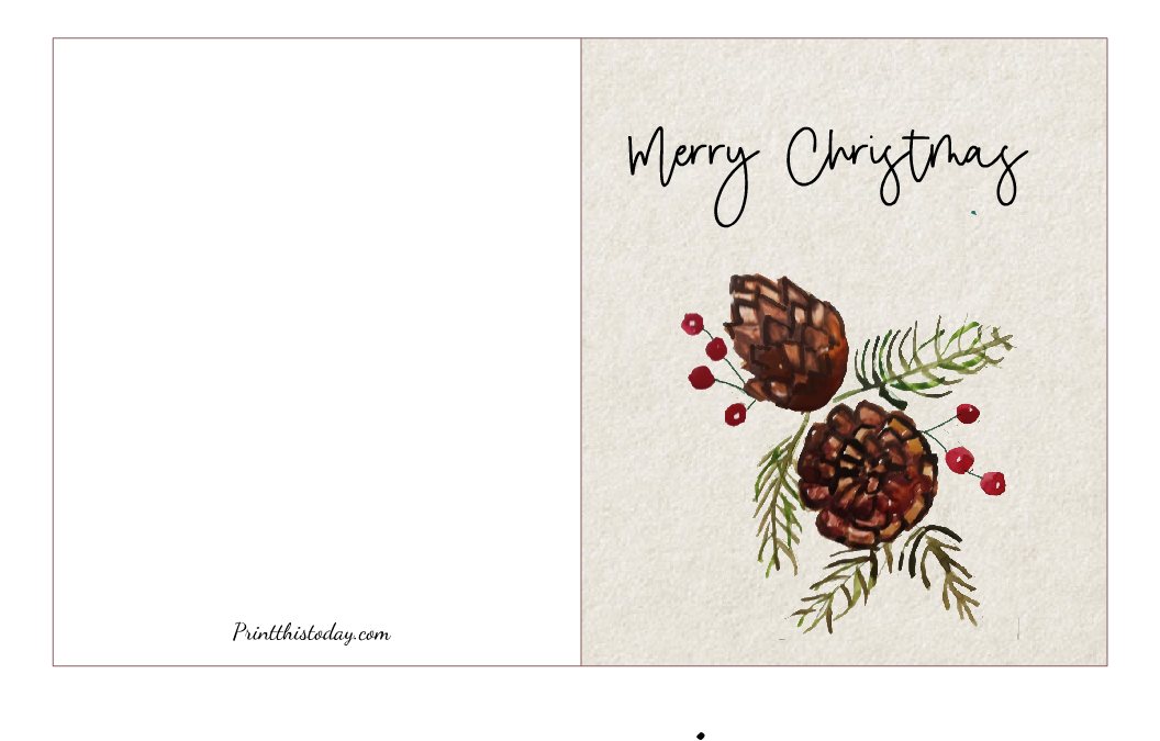 21 Free Printable Handmade Watercolor Christmas Cards