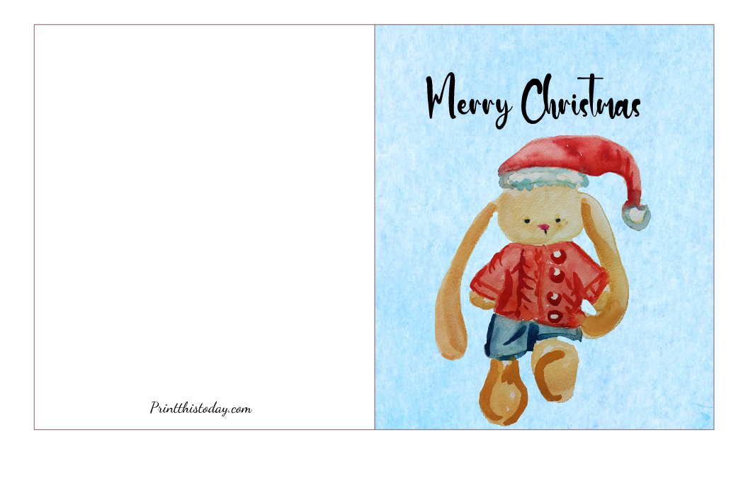 Christmas Bunny Card