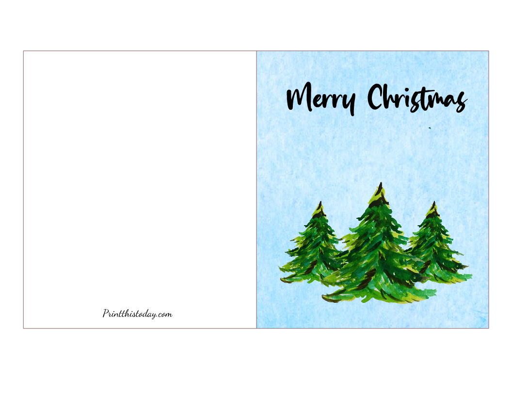 21 Free Printable Handmade Watercolor Christmas Cards