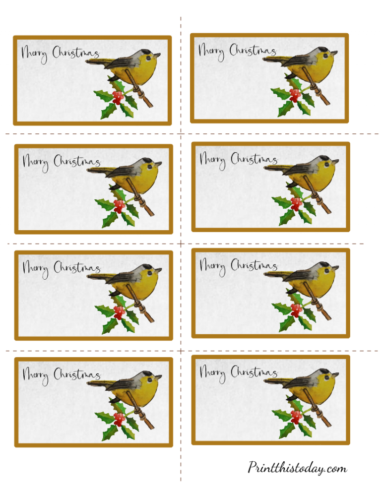 Free Printable Watercolor Christmas Labels