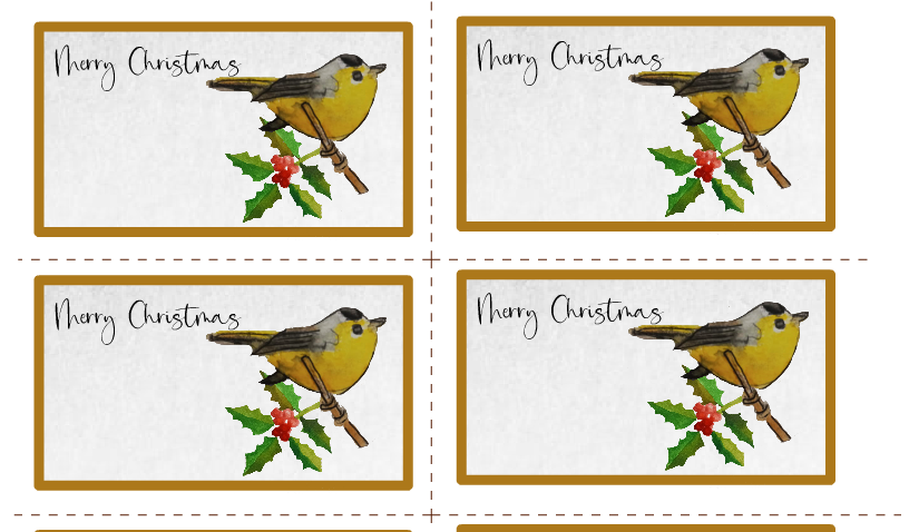 Free Printable Labels with Cute Bird Image