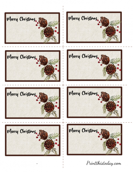 Free Printable Watercolor Christmas Labels