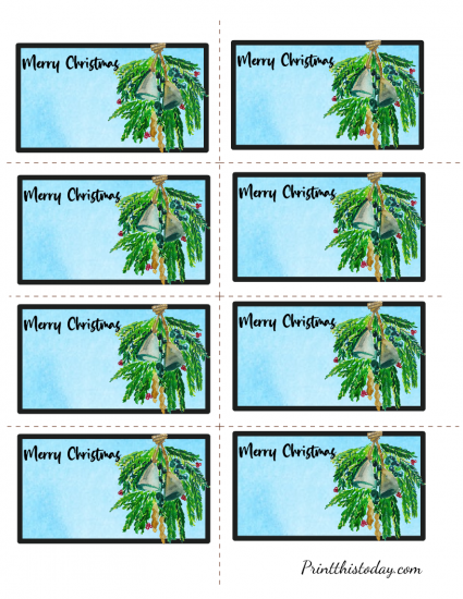 Free Printable Watercolor Christmas Labels