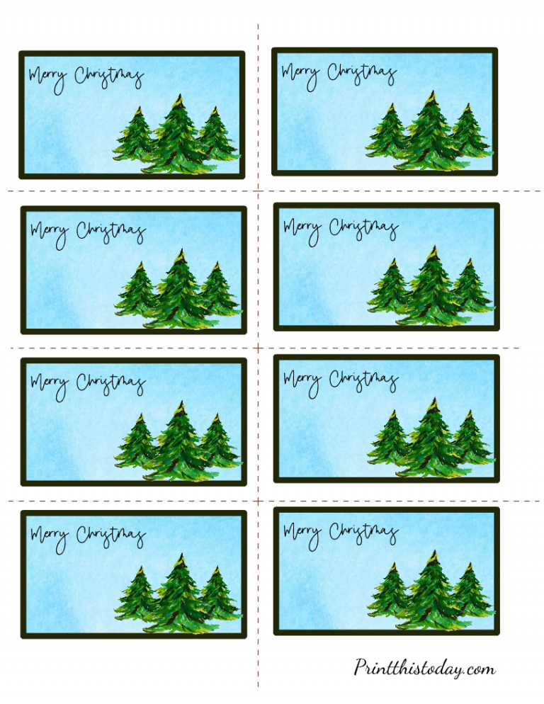 Free Printable Watercolor Christmas Labels