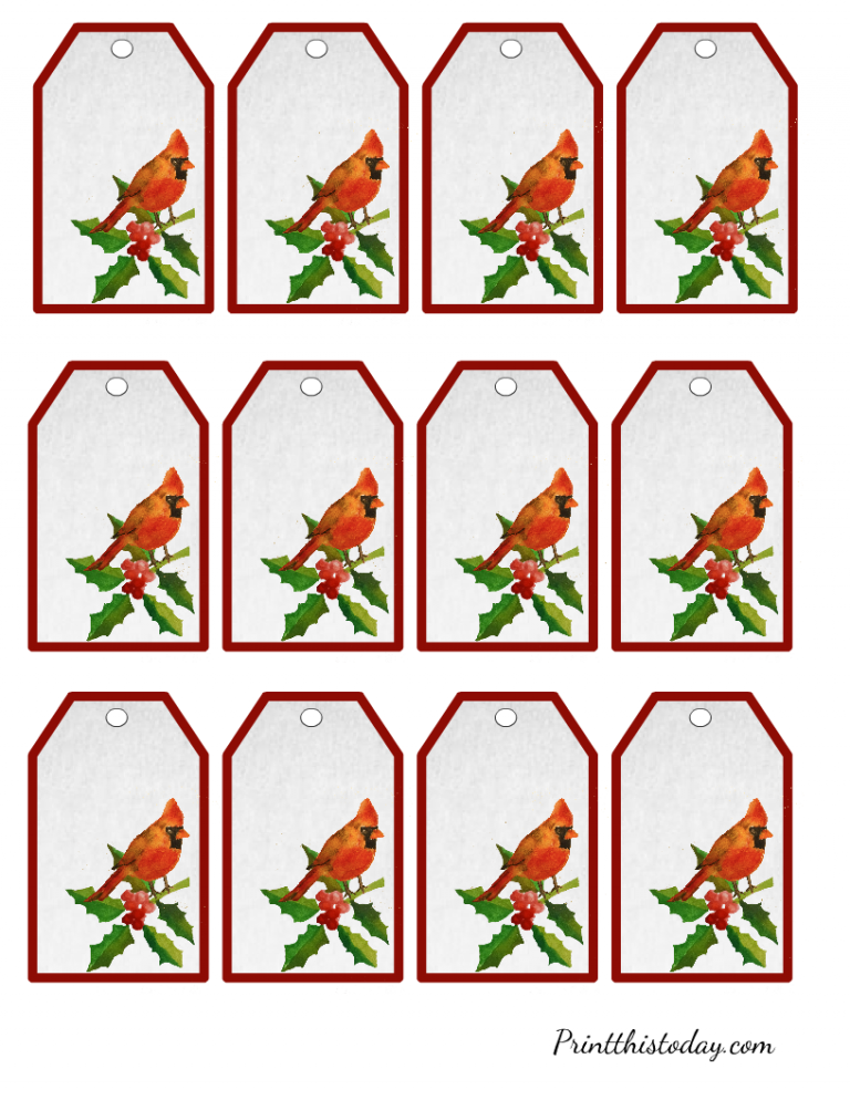 Free Printable Christmas Watercolor Gift Tags