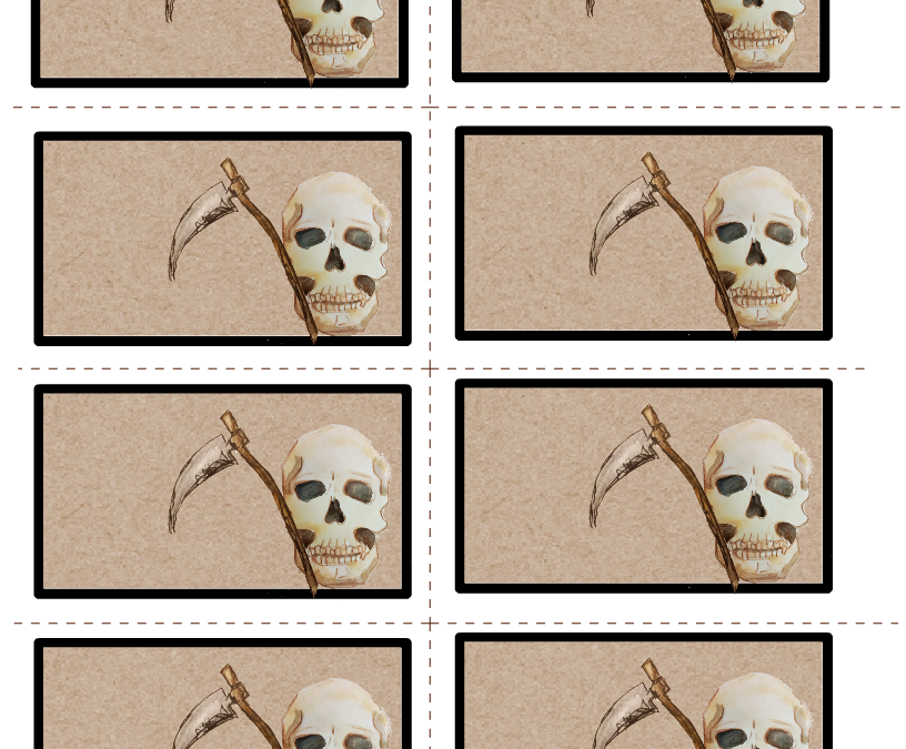 Skull and Scythe, Free Printable Halloween Labels for Everything