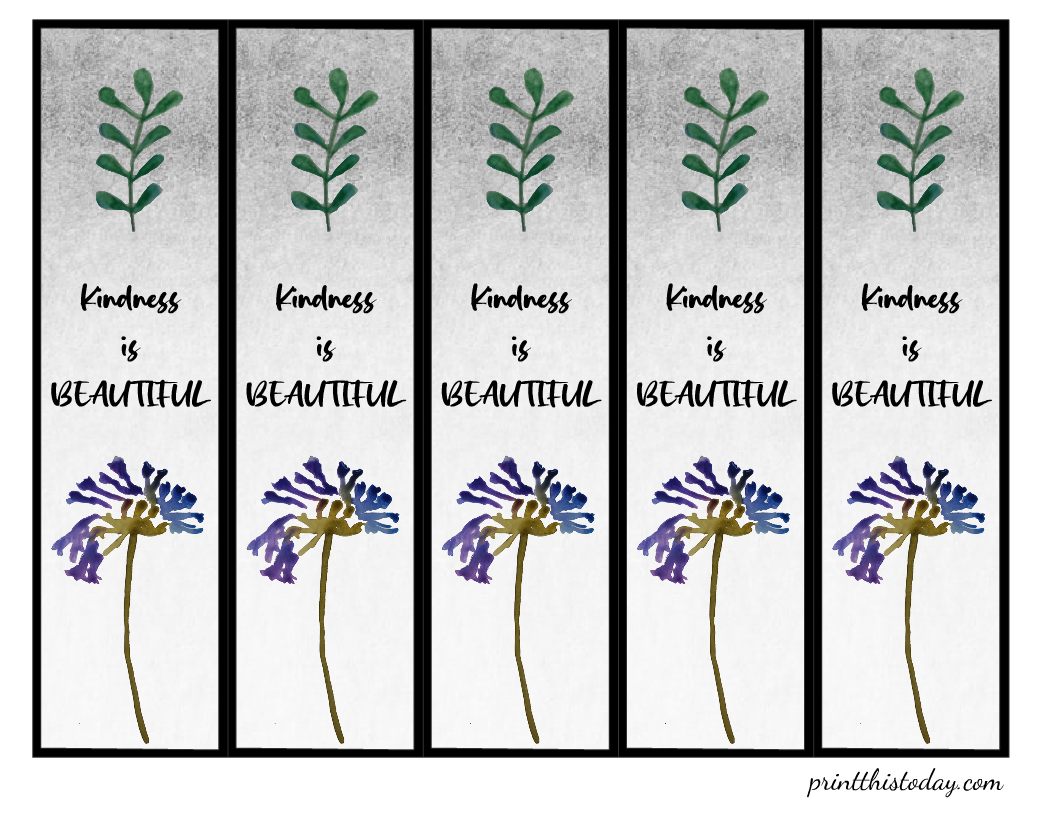 Cute Free Printable Floral Bookmarks