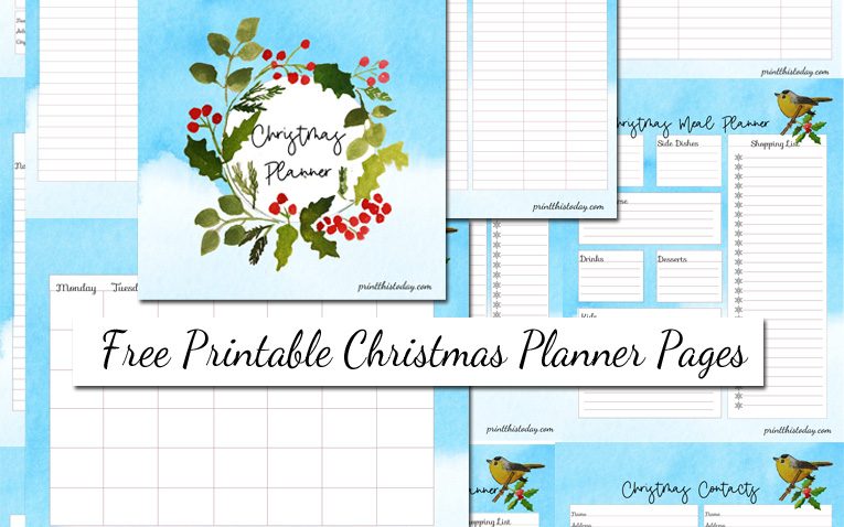 12 Free Printable Christmas Planner Pages