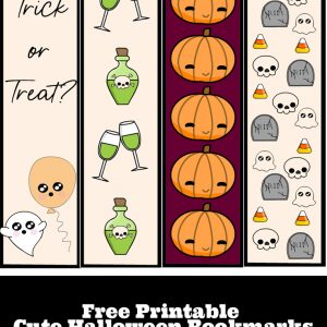 Free Printable Cute Halloween Bookmarks