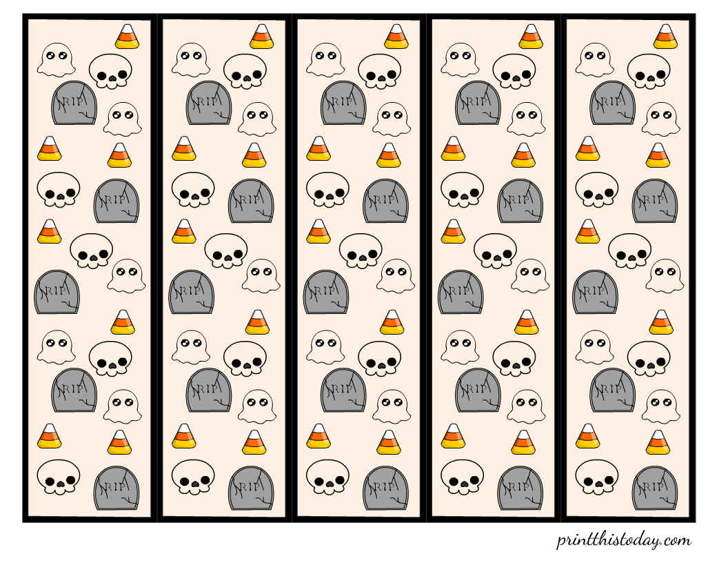 Free Printable Cute Halloween Bookmarks