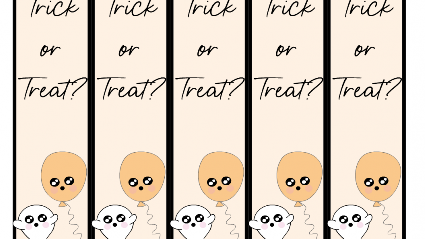 Free Printable Trick or Treat? Bookmarks