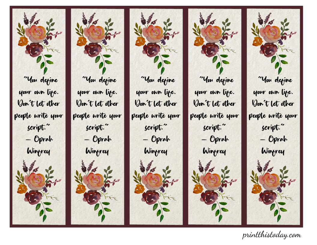 Bookmarks with Blush and Maroon Roses