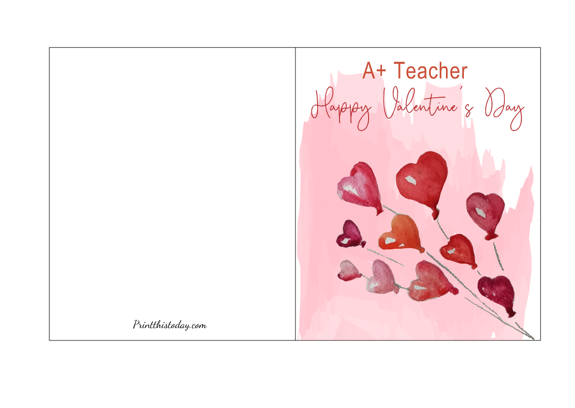 Free Printable Valentine s Day Cards For Teachers