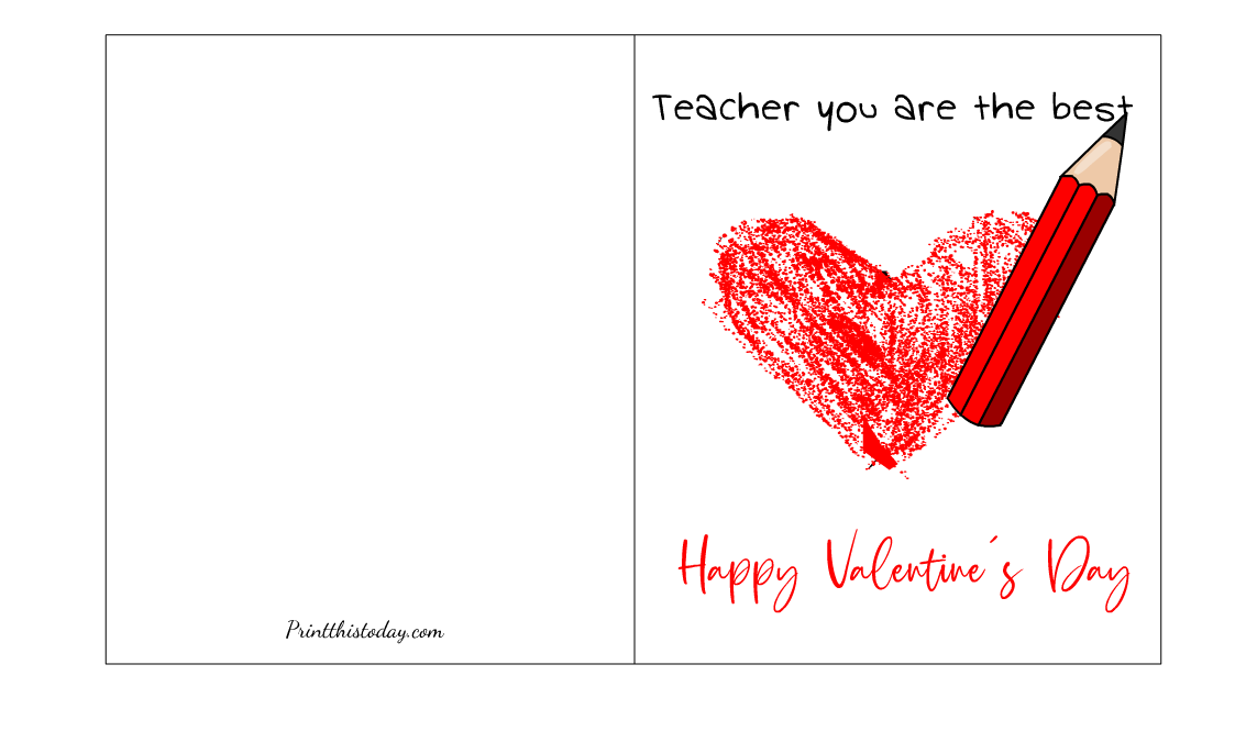 Happy Valentine's Day Card for Teacher