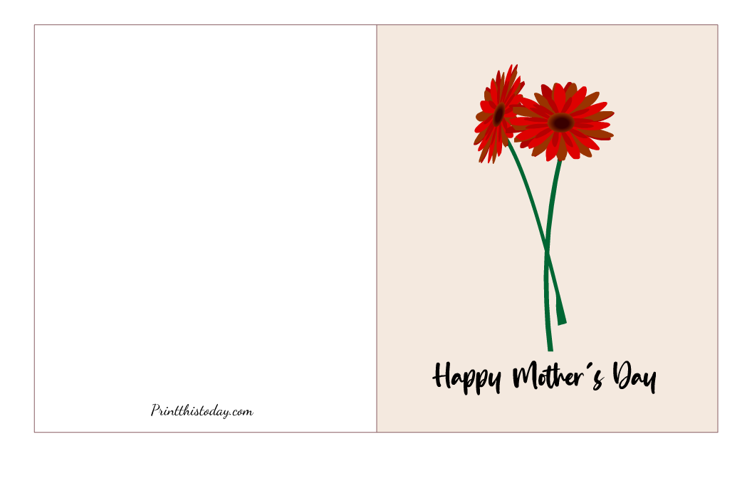 Free Printable Cute Happy Mother's Day Card
