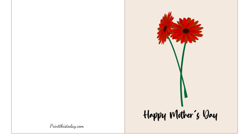 Free Printable Cute Happy Mother's Day Card