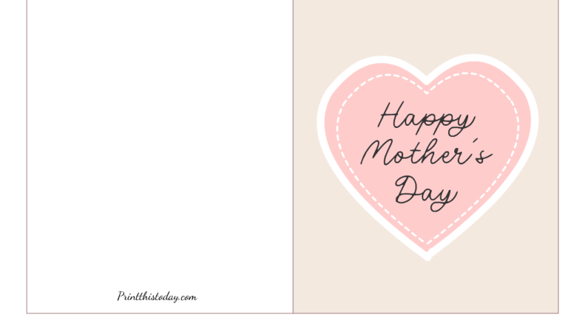 Cute Free Printable Card for Mom