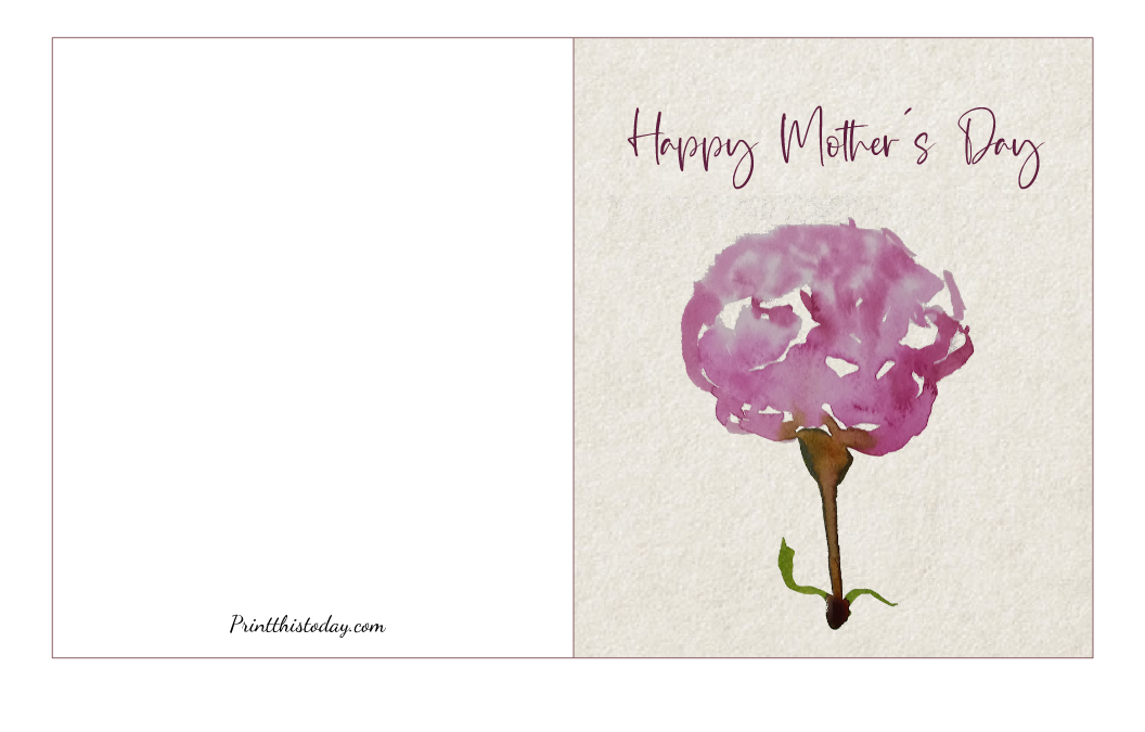 Free Printable Floral Card for Mom