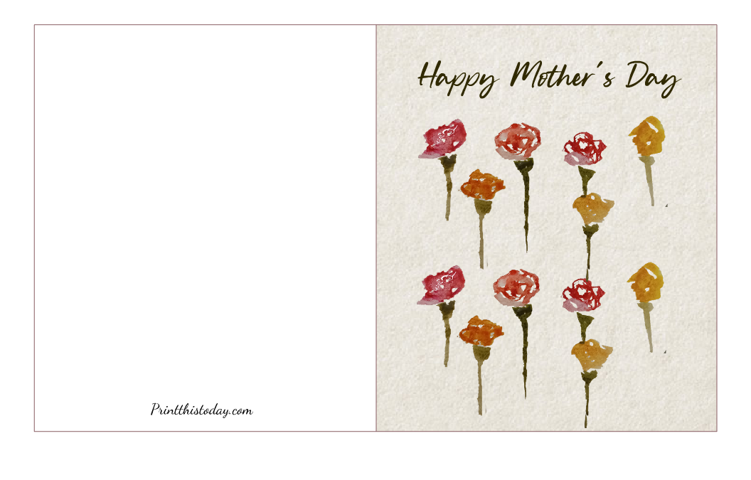 Free Printable Floral Card