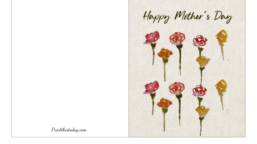 Free Printable Floral Card