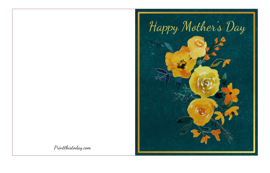 Mother's Day Card with Yellow Flowers