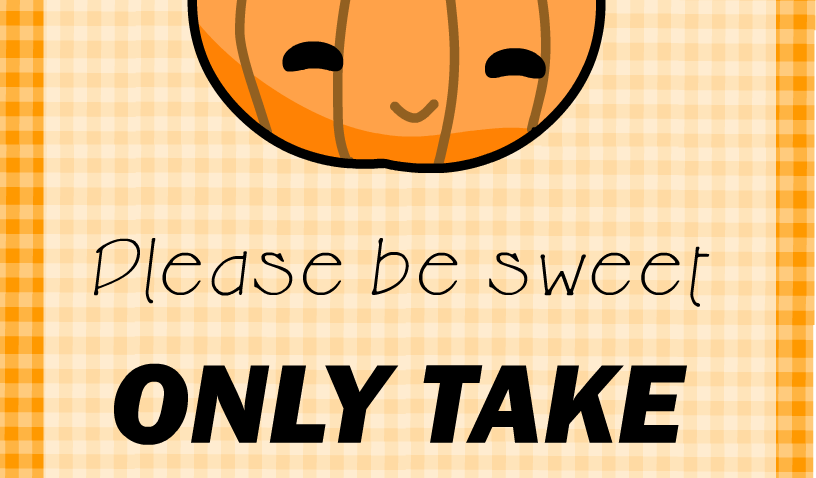 Take Two, Halloween Candy Sign Printable