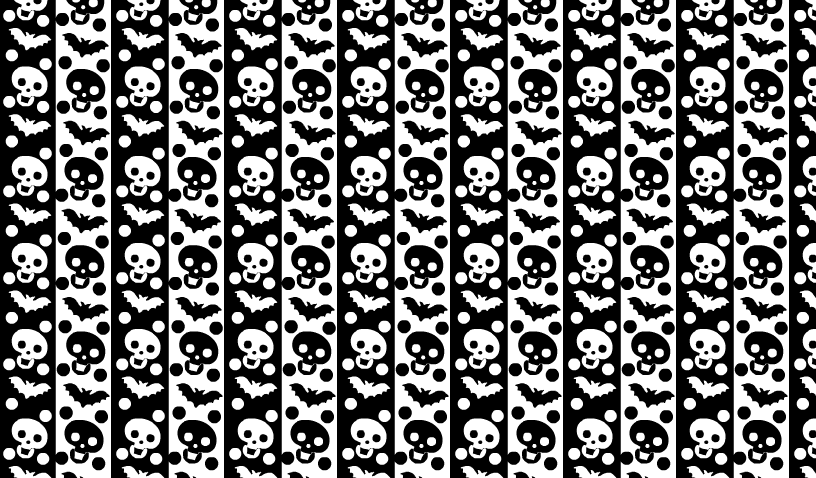 Scrapbook Papers with Skulls and Bats