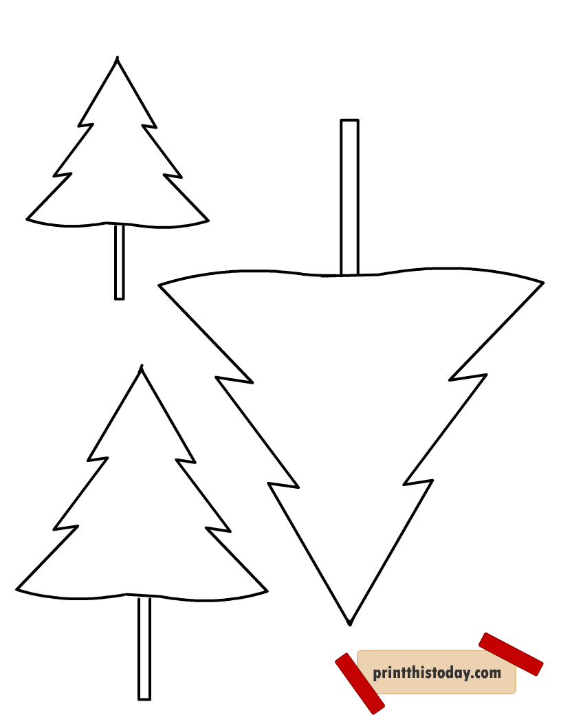 Three Layered Christmas Tree Template