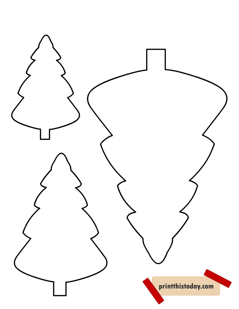 Free Printable Multilayered Christmas Tree Templates