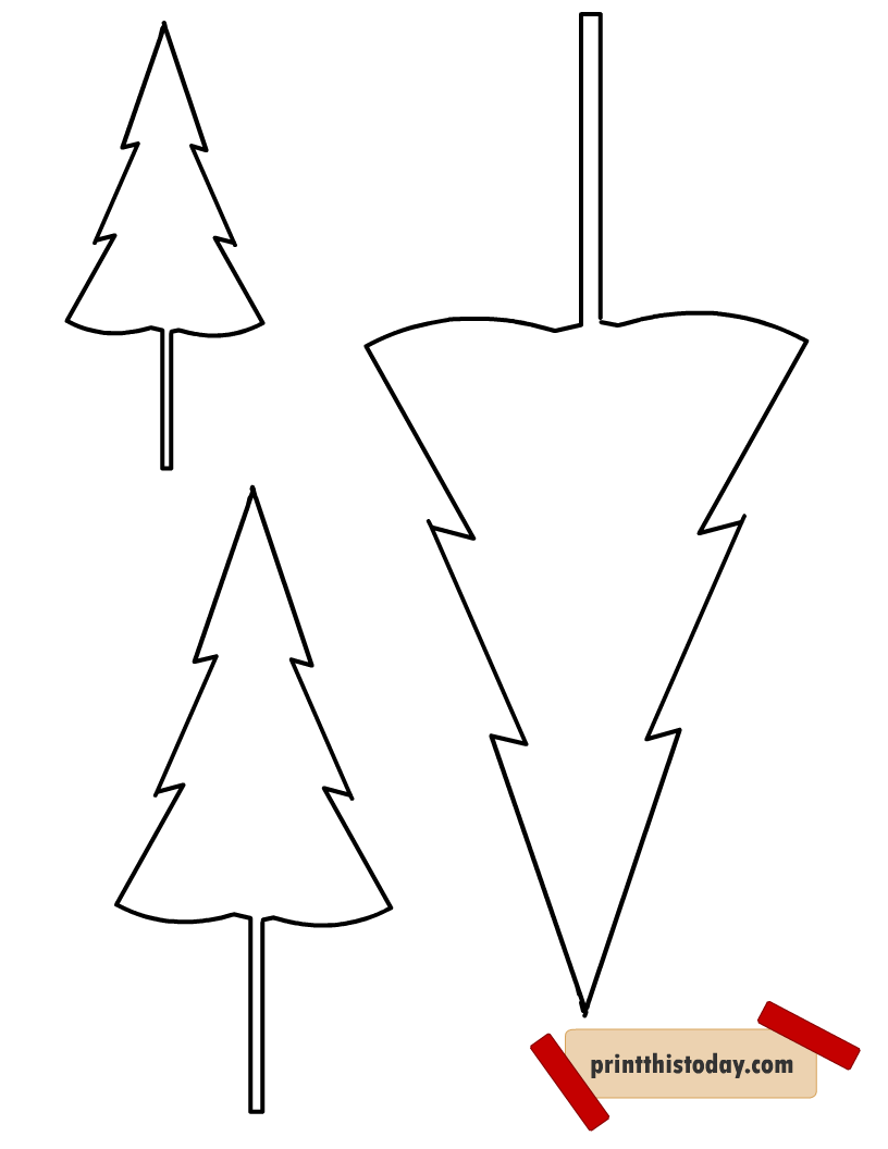 Free Printable Tall Christmas Tree 
