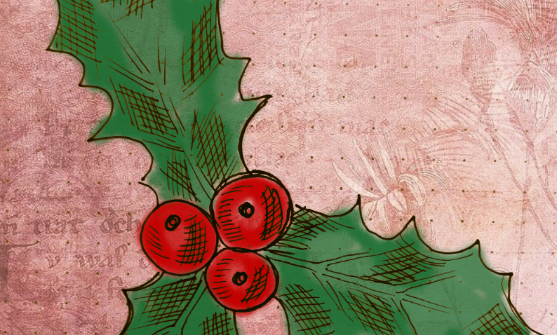 Christmas Stationery featuring Holly Berries