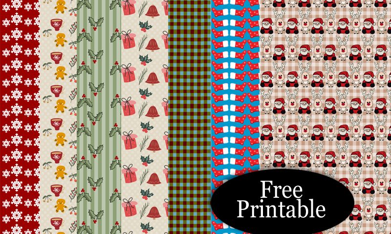 20 Free Printable Cute Christmas Scrapbook Papers