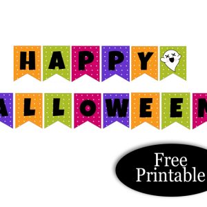 Free Printable Cute Happy Halloween Banner