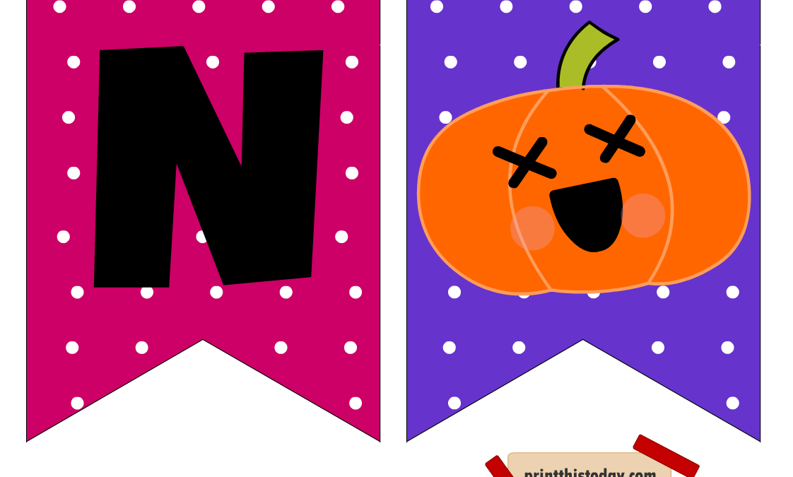 Free Printable Cute Happy Halloween Banner