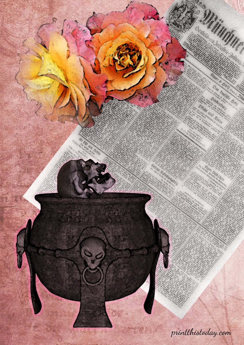 Halloween Cauldron Junk Journal Printable
