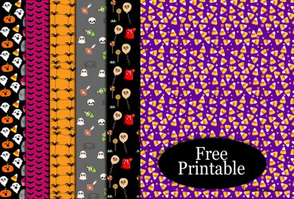 18 Cute Free Printable Halloween Scrapbook Papers