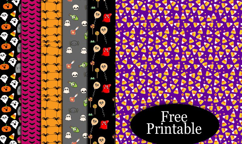 18 Cute Free Printable Halloween Scrapbook Papers
