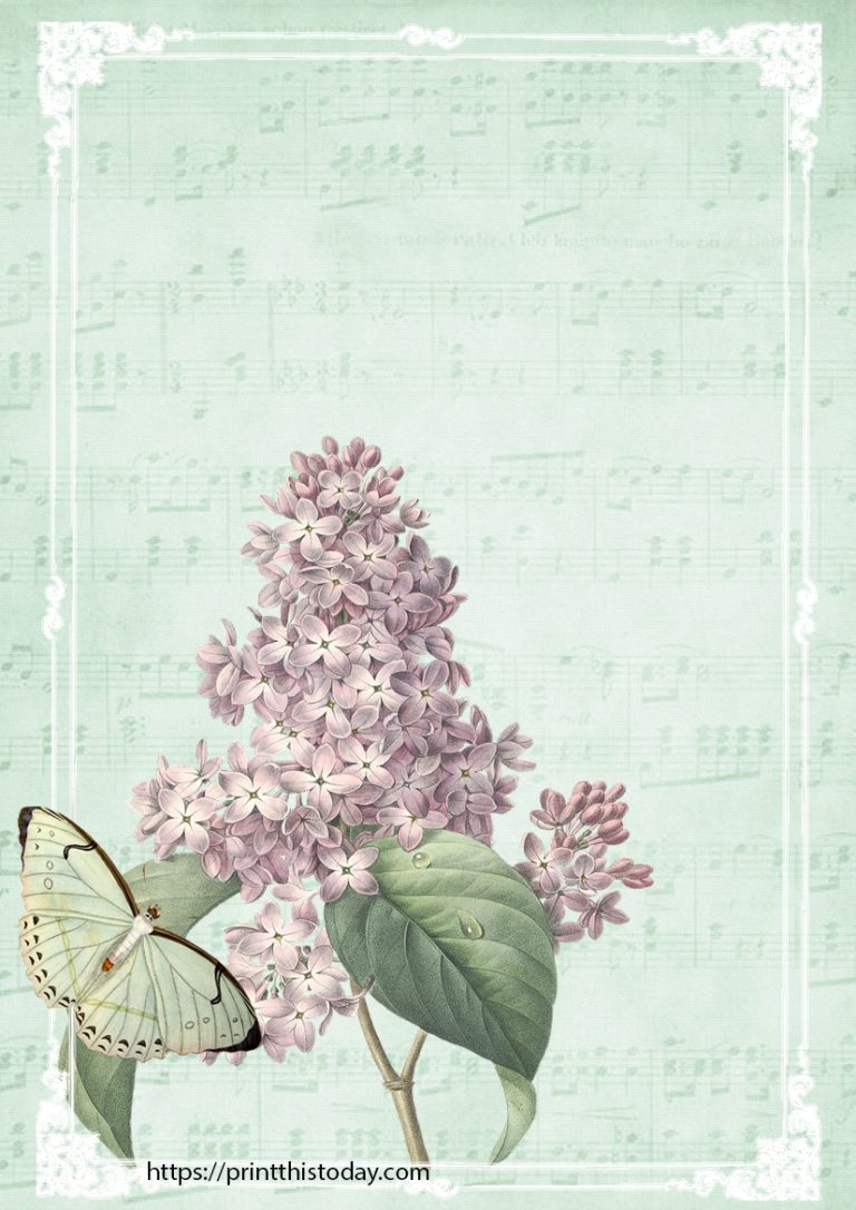 Free Printable Shabby Chic Journal Stationery Pages