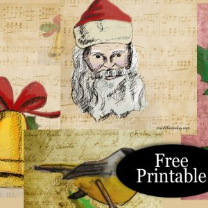 Free Printable Vintage Christmas Junk Journal Stationery