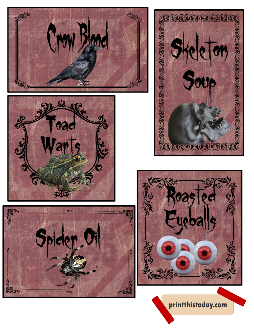 Freebie Friday Spooky Labels  Vintage scrapbook, Scrapbook printables,  Scrapbook printables stickers vintage