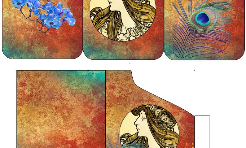 Free Printable Junk Journal Pocket and Trifold Folio