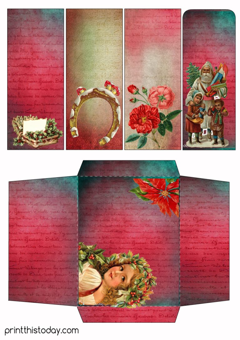 Free Printable Vintage Christmas Junk Journal Pages and Ephemera