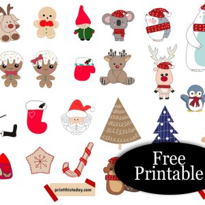100 Free Printable Christmas Stickers (Cute + Vintage)