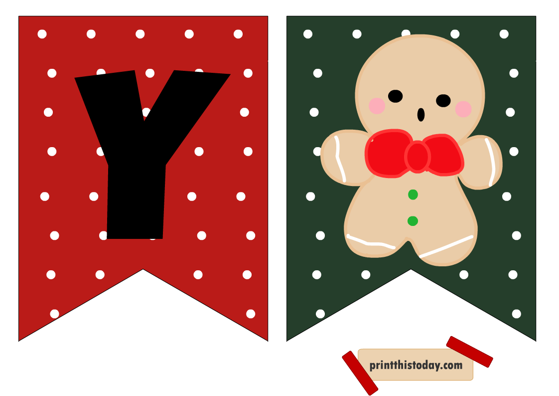 Free Printable Cute Merry Christmas Banner