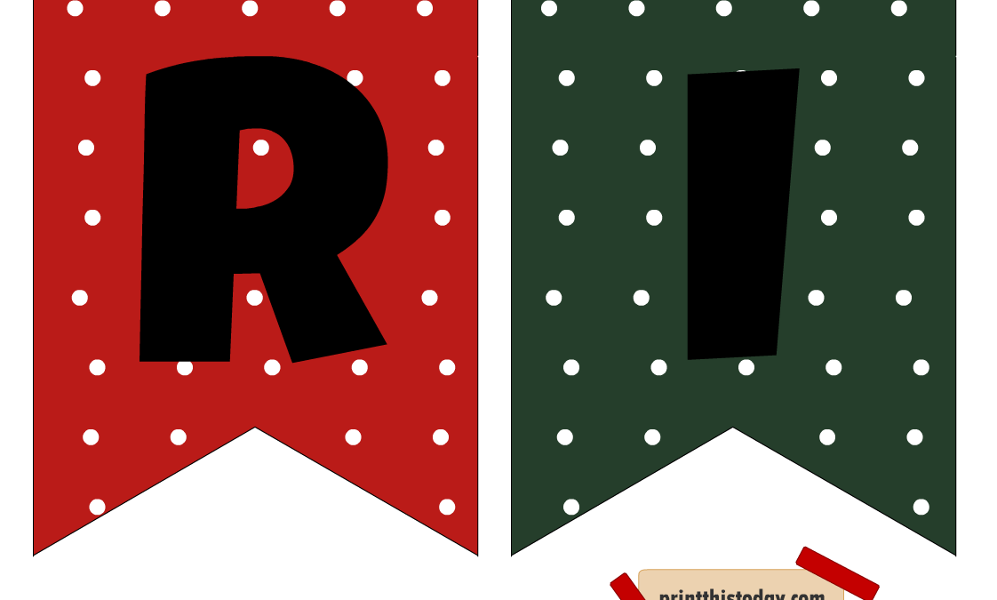 Free Printable Cute Merry Christmas Banner page 5
